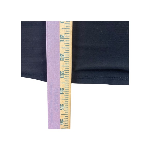 AUW Black Cutout Neck Short Sleeve Keyhole Back Top Women's Size L - Picture 4 of 6